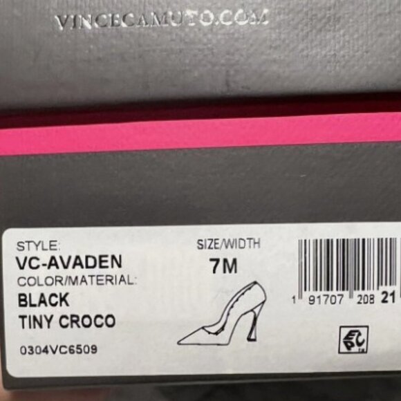 Vince Camuto Avaden Black Crocodile Pumps, 7 - Picture 12 of 12